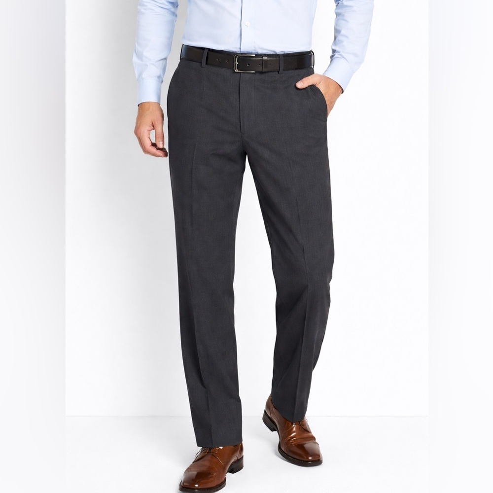 George Men’s Graphite Gray Dress Pants 36x29 Classic Business Casual Office